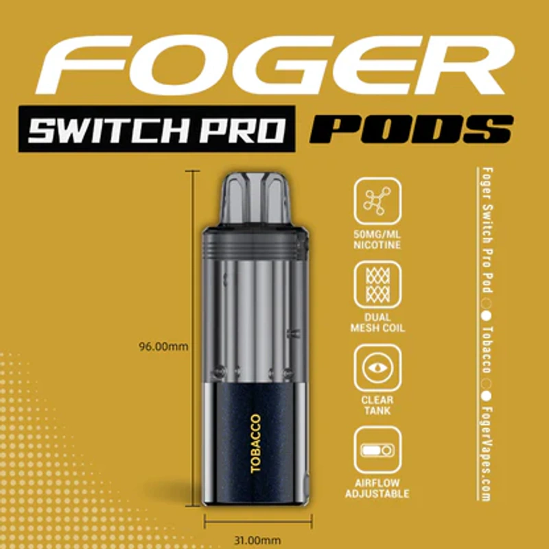 Foger Switch Pro 30K Tobacco Disposable Pod (Requires Vape for Use) - Image 2