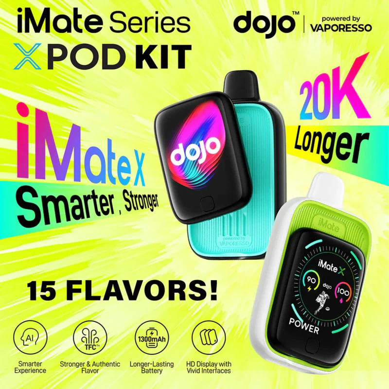 Vaporesso DOJO iMate X 20K Disposable Kit (5%, 20000 Puffs) - Image 2