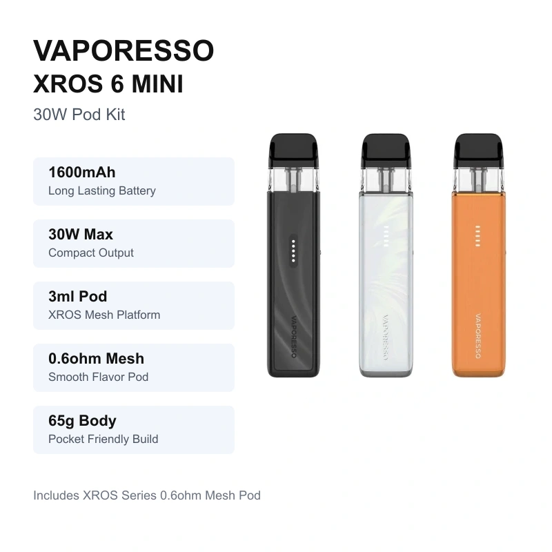 Vaporesso XROS 6 Mini 30W Pod Kit - product image 2