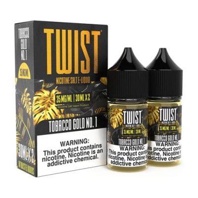 Tobacco Gold No.1 2x 30ml (60ml) Nic Salt Vape Juice – Twist E-Liquids